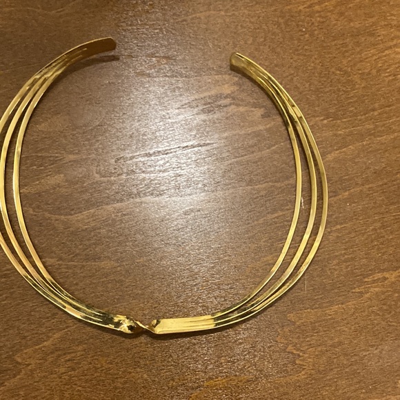 Gold Tone Choker Necklace - Picture 3 of 6